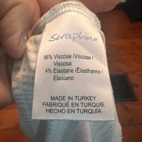 Seraphine printed maternity nursing maxi dress like new size 2 super stretchy - Picture 8 of 10